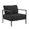 Flash Furniture Black Teak Accented Patio Chair with Cushions GM-201027-1S-CH-GG - alternate 2